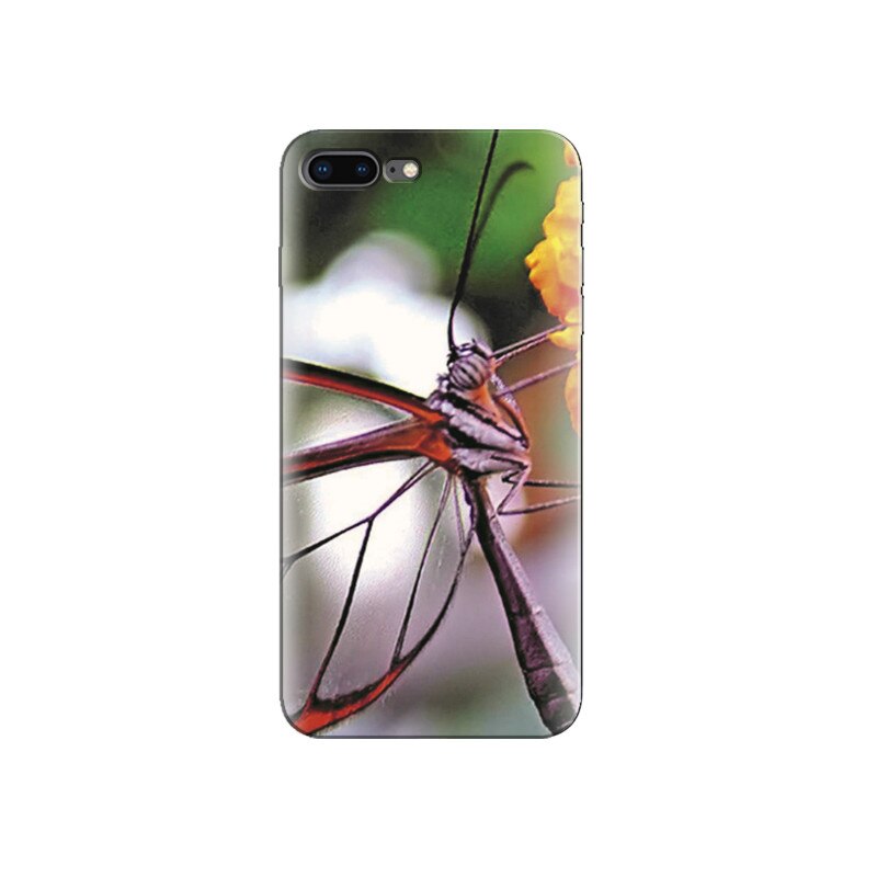 Husa Iphone 8 plus Transparent Butterfly On Flower