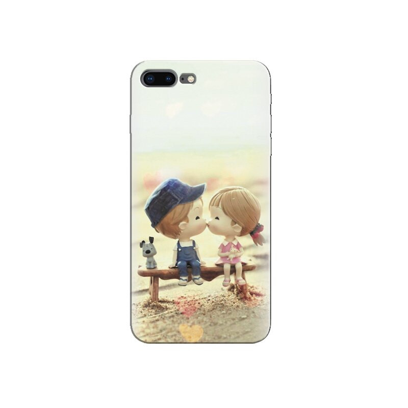 Husa Iphone 8 plus Two Lovely Couple Cartoon Wallpaprs