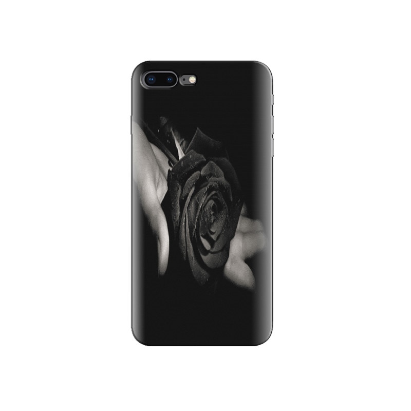Husa Iphone 8 plus Ultra Black Rose Flowers In Hand