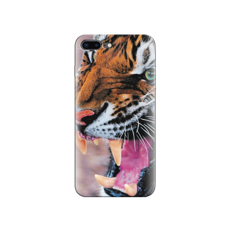 Husa Iphone 8 plus Angry Tiger Teeth Fresh Background