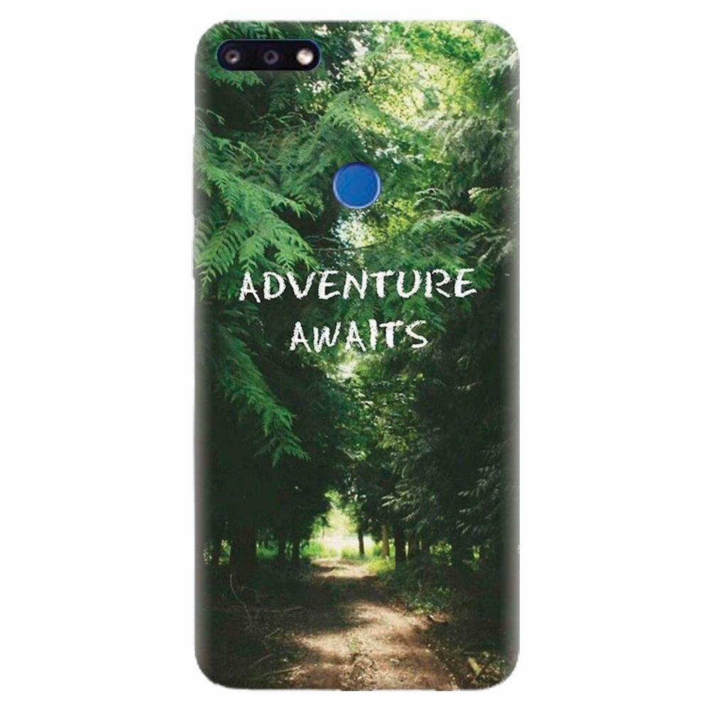 Husa silicon pentru Huawei Y7 Prime 2018, Adventure Awaits Forest