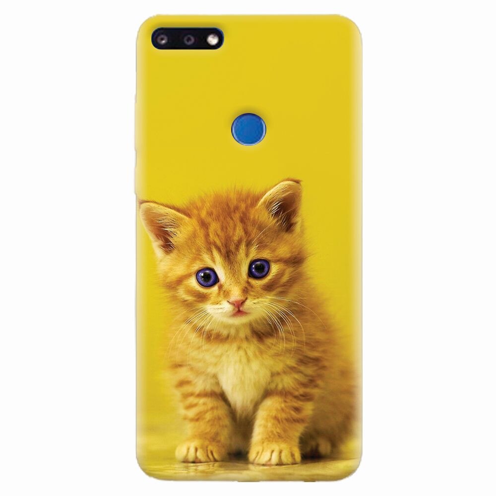 Husa silicon pentru Huawei Y7 Prime 2018, Baby Kitten