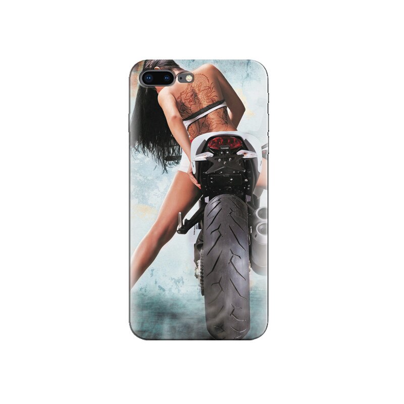 Husa Iphone 7 Plus Backless Hot Girl Riding Bike Cool
