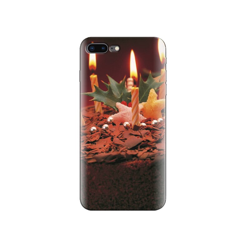 Husa Iphone 7 Plus Chocolate Cake With Stars And Lighting Candles Hd Photos
