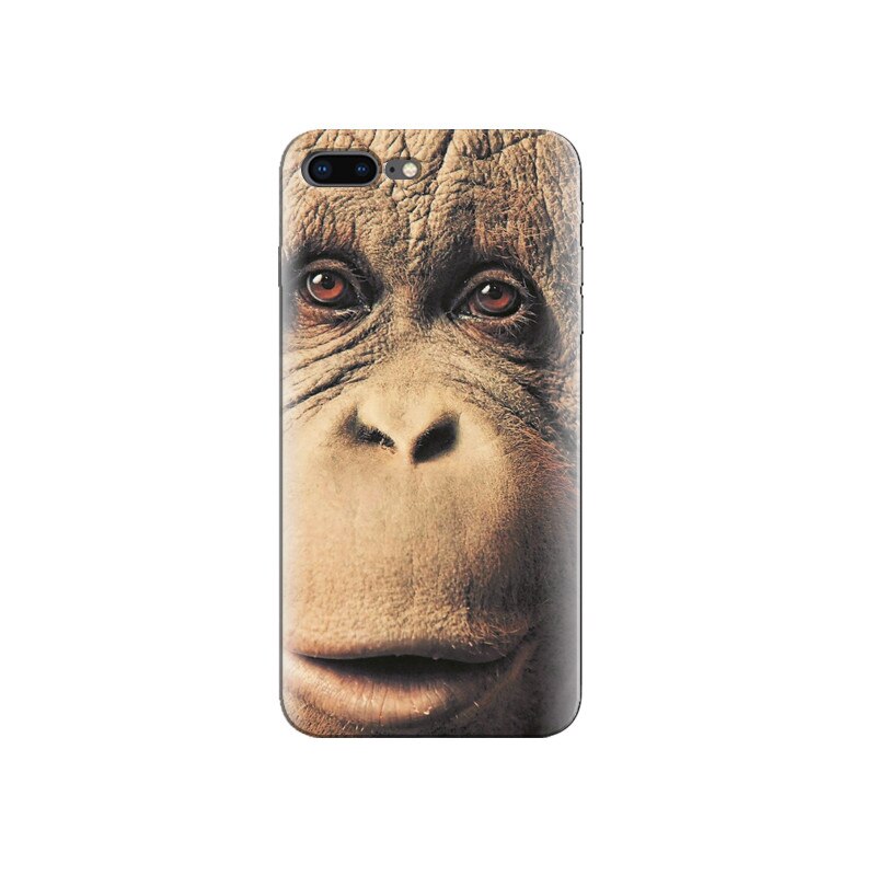 Husa Iphone 8 plus Chimpanzee Real Face Background