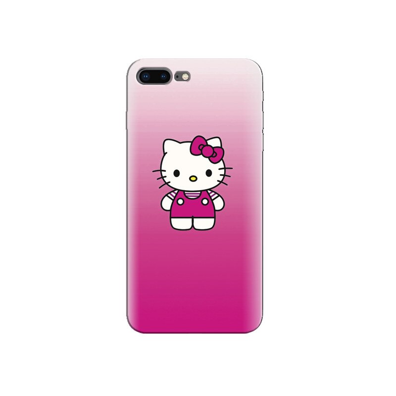 Husa Iphone 8 plus Cute Pink Catty Background