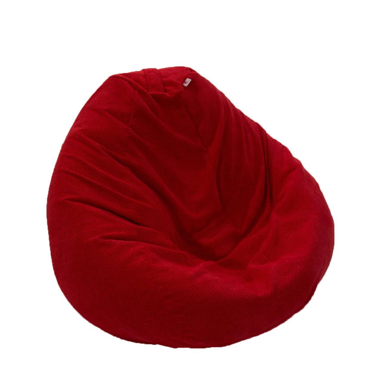 Fotoliu Mare Nirvana Gigant - Raspberry (Gama Plush Honey) umplut cu perle polistiren, husa detasabila textila (beanbag marca Pufrelax) Fabricat in Romania