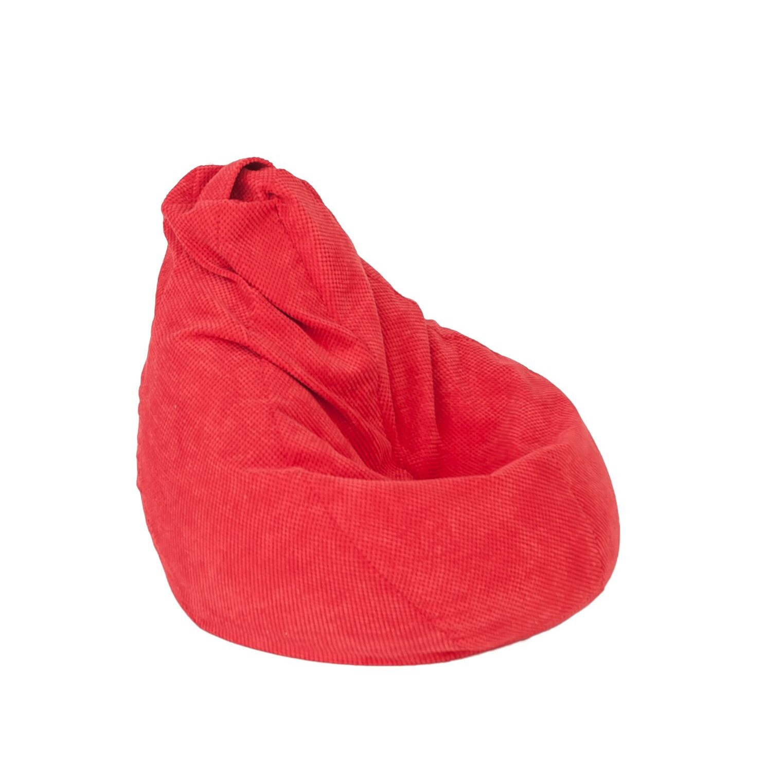 Fotoliu Pufrelax Nirvana Hobbit, - Raspberry (Gama Plush Honey) cu husa detasabila textila,umplut cu perle polistiren (beanbag marca Pufrelax) Fabricat in Romania