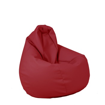 Fotoliu Pufrelax beanbag pentru Copii,4-14 ani, Nirvana Light piele ecologica, Rosu, umplut cu perle polistiren Fotoliu Pufrelax beanbag pentru Copii,4-14 ani, Nirvana Light piele ecologica, Rosu, umplut cu perle polistiren
