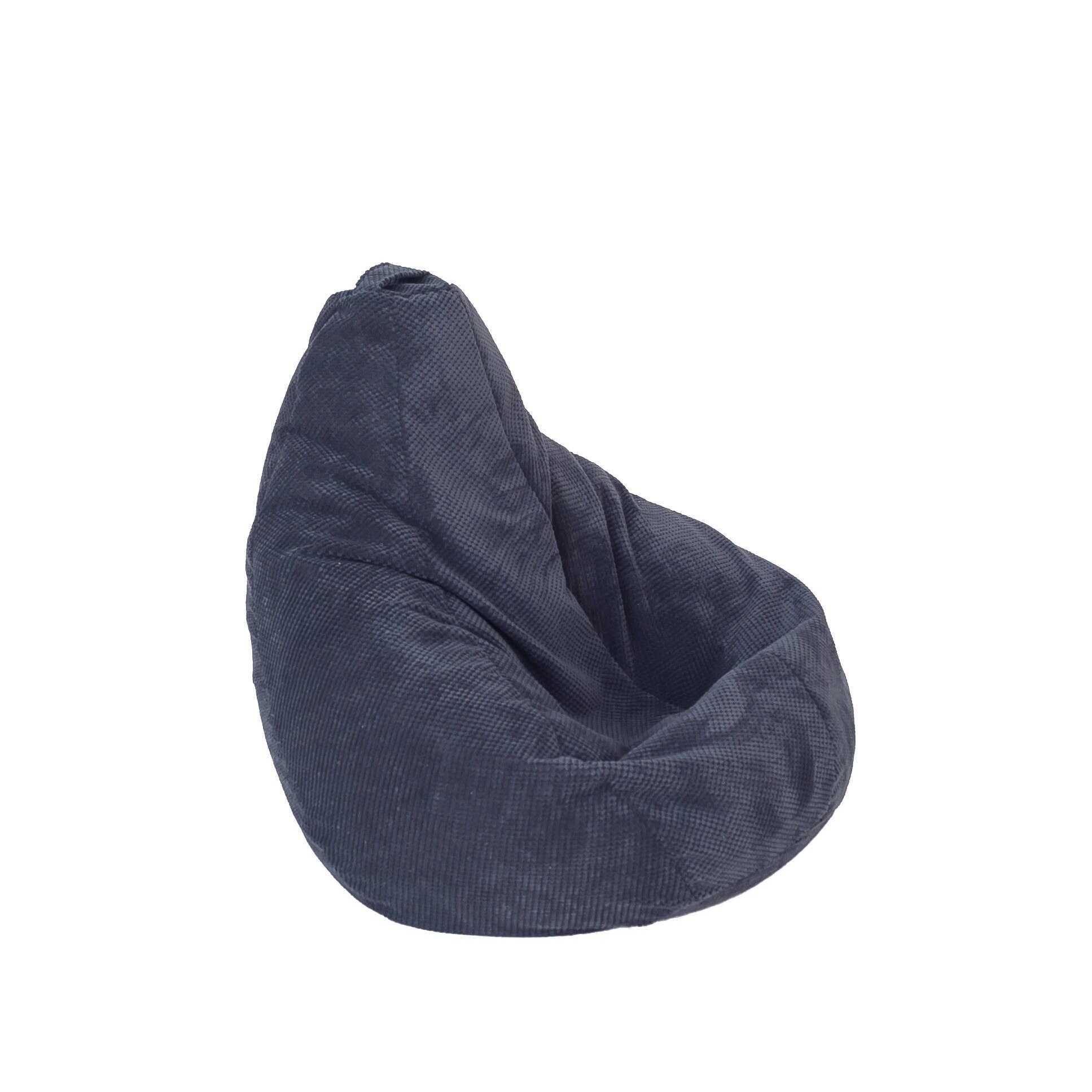 Fotoliu Pufrelax tip Sac Nirvana Hobbit Gama Premium Textil, Dusty Blue, husa detasabila, umplut cu perle polistiren