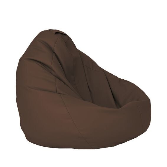 Fotoliu Pufrelax tip Sac Nirvana Grande piele ecologica, Chocolate , umplut cu perle polistiren
