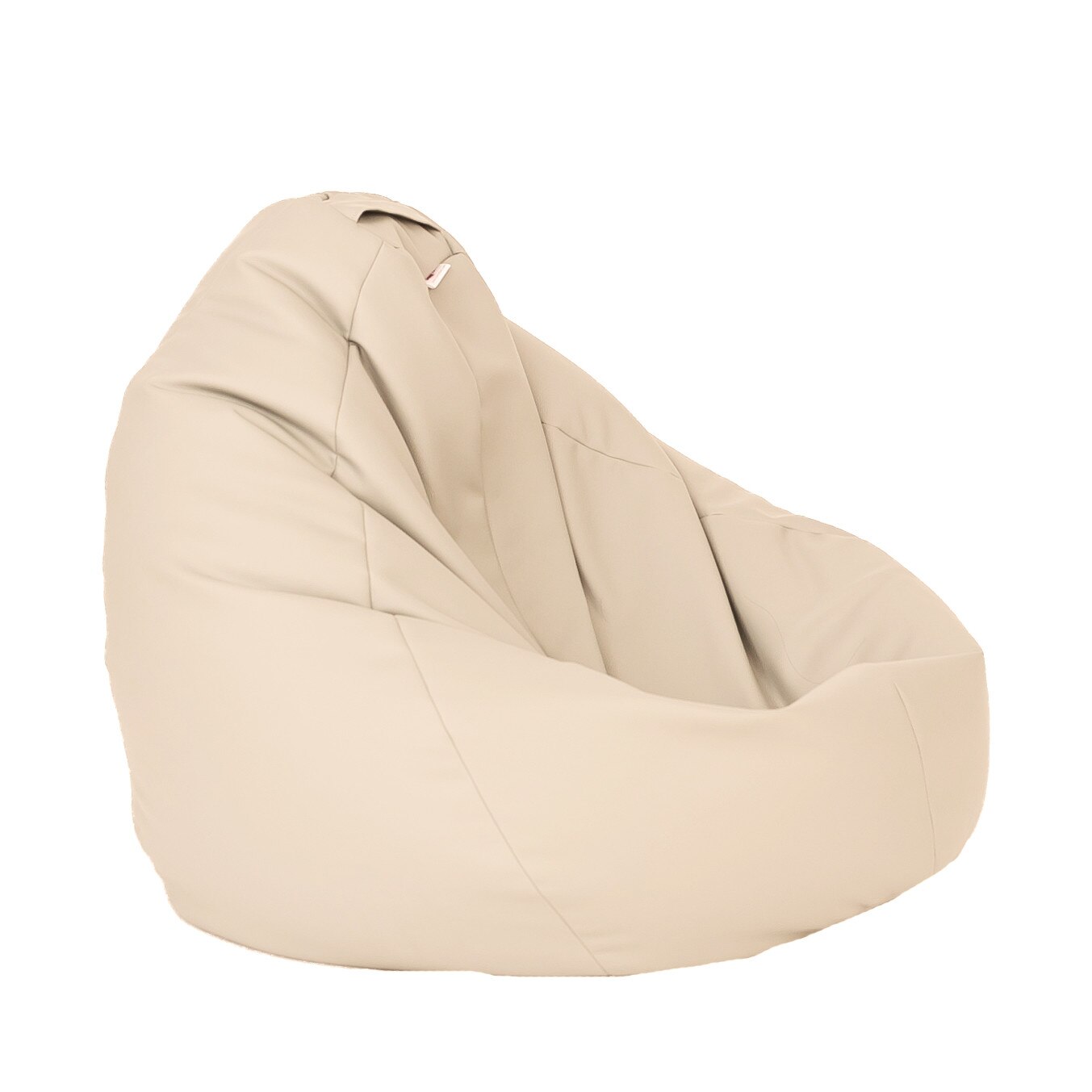 Fotoliu Pufrelax tip Sac Nirvana Grande piele ecologica, Nude, umplut cu perle polistiren