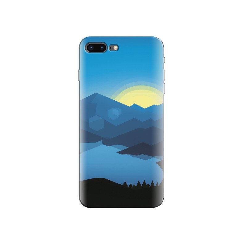 Husa Iphone 8 plus Forest Mountains Sunset Cool Weather Minimalism Yn