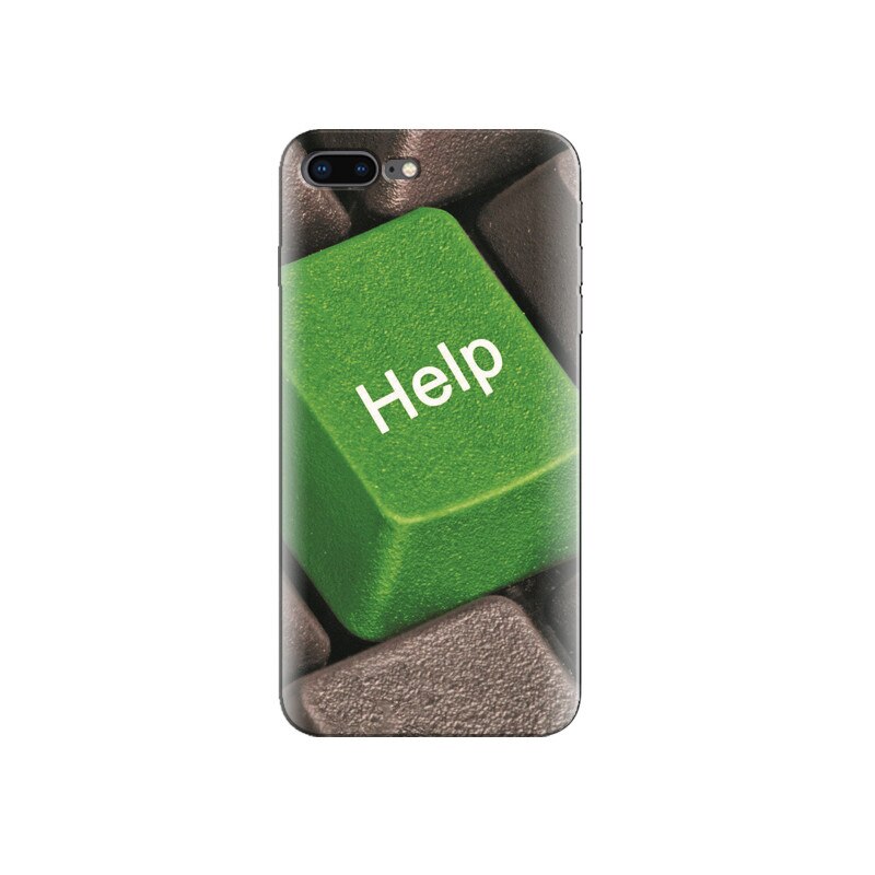 Husa Iphone 8 plus Green Help Keyboard Button Backgrounds