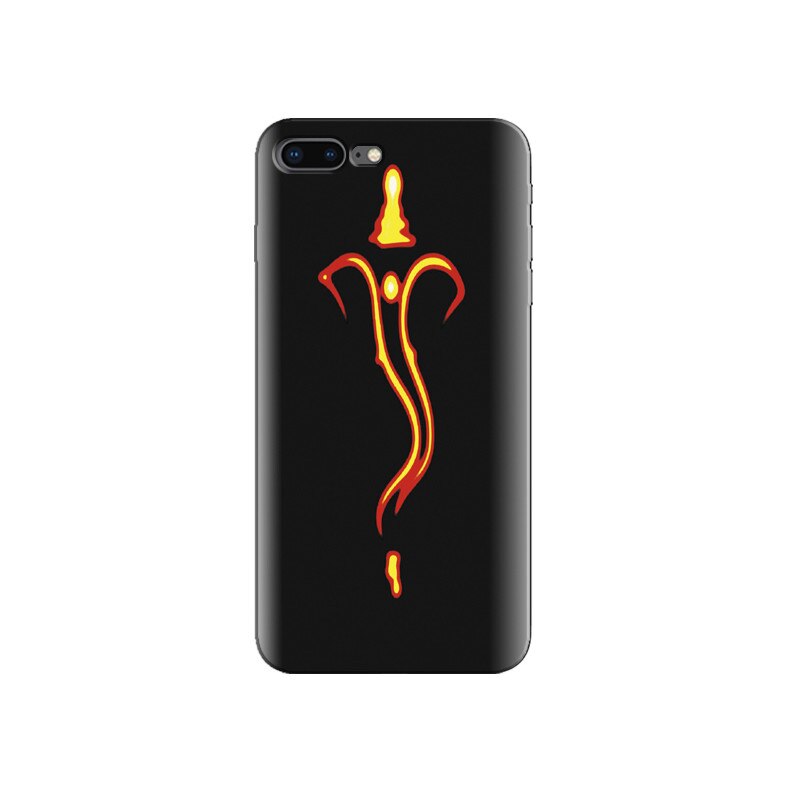 Husa Iphone 7 Plus Ganesha Line Art With Black Background