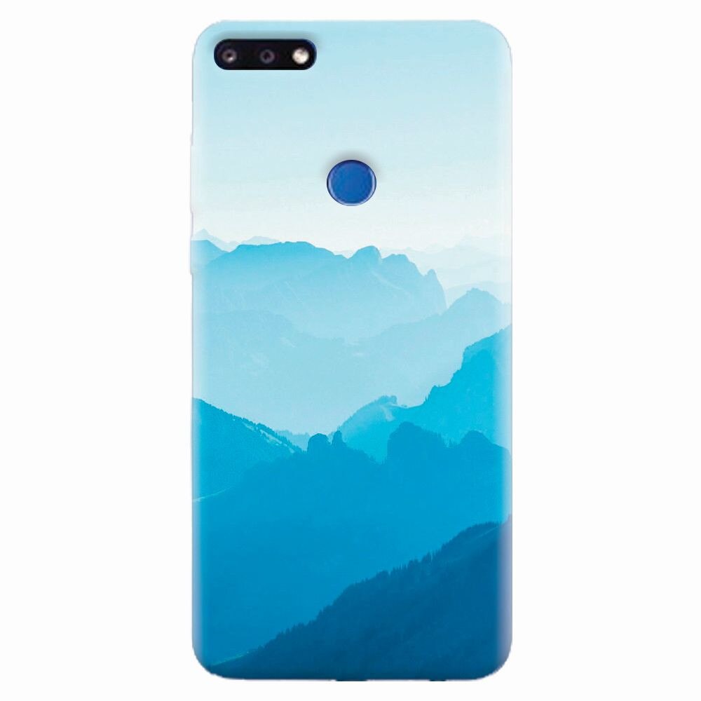 Husa silicon pentru Huawei Y7 Prime 2018, Blue Mountain Crests