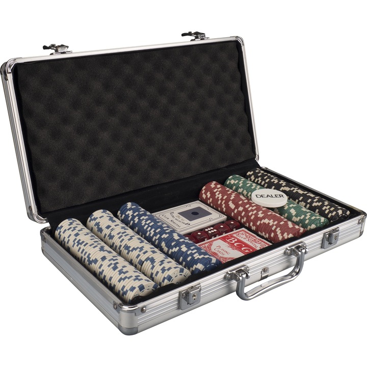 Set de Poker Deluxe Master, 300 Jetoane, 11.5g