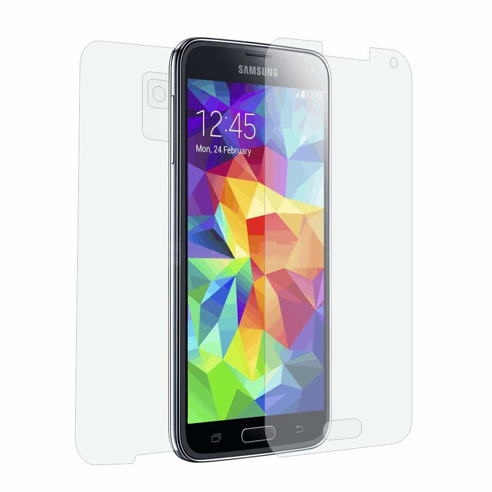 Folie de protectie Clasic Smart Protection Samsung Galaxy S5 fullbody,protectie completa ecran si spate+Smart Spray®,Smart Squeegee® si microfibra incluse