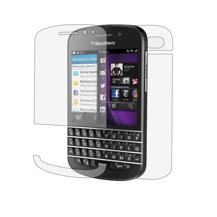 Защитно фолио Classic Smart Protection BlackBerry Q10 fullbody, цял екран и защита на гърба + Smart Spray®, Smart Squeegee® и включени микрофибър