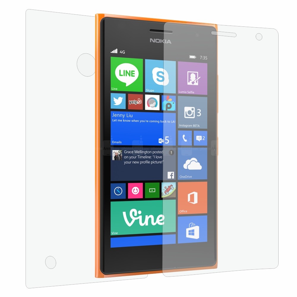 Folie de protectie Clasic Smart Protection Lumia 735 fullbody,protectie completa ecran si spate+Smart Spray®,Smart Squeegee® si microfibra incluse