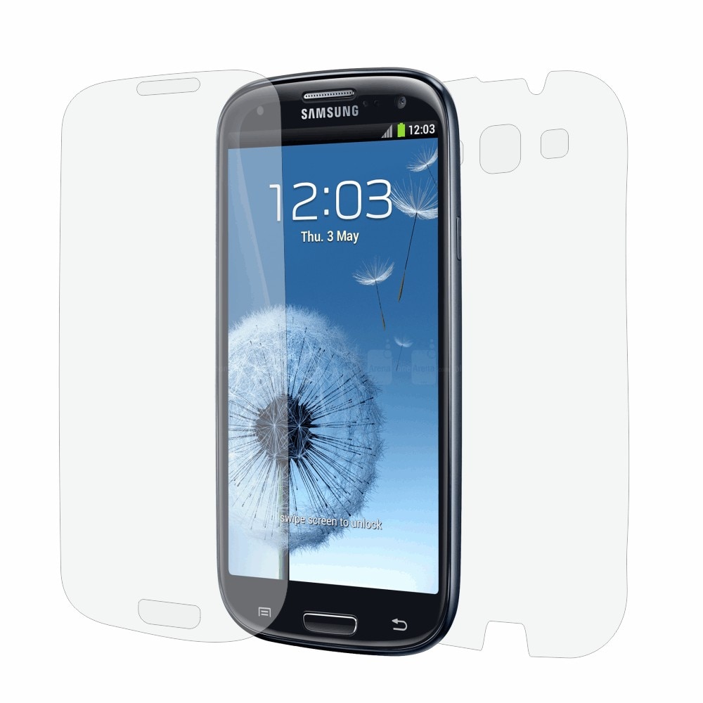 Folie de protectie Clasic Smart Protection Samsung Galaxy S3 fullbody,protectie completa ecran si spate+Smart Spray®,Smart Squeegee® si microfibra incluse