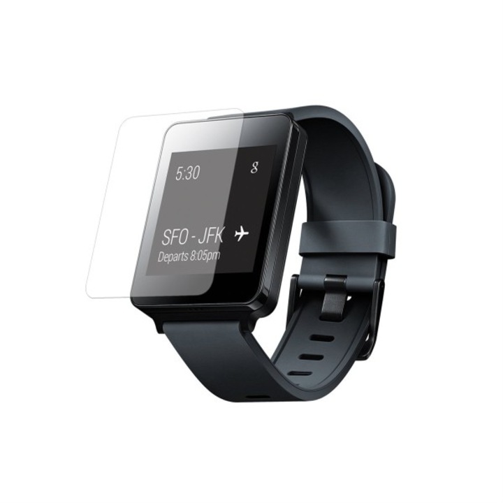 Folie de protectie Clasic Smart Protection LG G Watch Smartwatch display,doua folii fullscreen pentru ecran incluse in pachet+Smart Spray®,Smart Squeegee®, microfibra si intructiuni instalare incluse