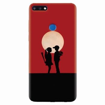Husa silicon pentru Huawei Y7 Prime 2018, Boy Girl Love Story Husa silicon pentru Huawei Y7 Prime 2018, Boy Girl Love Story