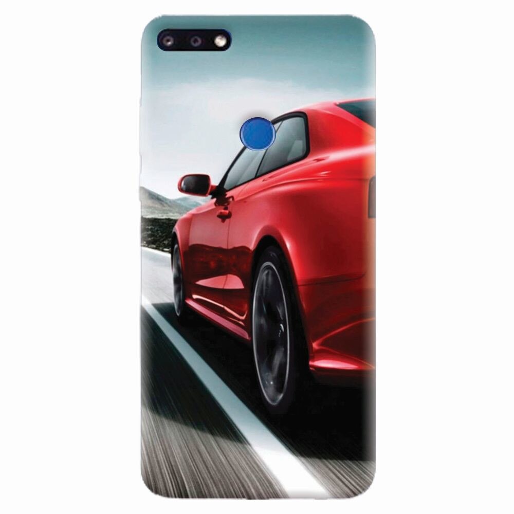 Husa silicon pentru Huawei Y7 Prime 2018, Car On Road