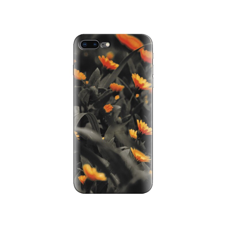 Husa Iphone 8 plus Orange Small Flower Black And White Images