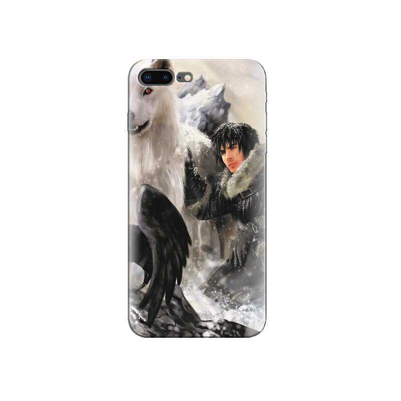 Husa Iphone 7 Plus Wolf Man Snow Fall Storm Fantasy