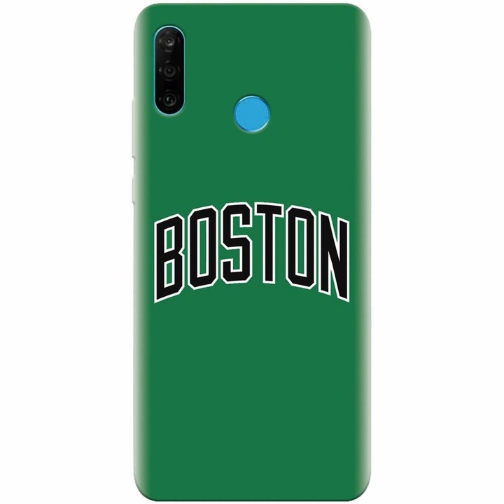 Силиконов кейс съвместим с Huawei P30 Lite, NBA Boston Celtics