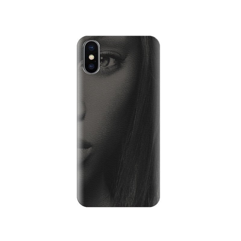 Husa silicon IPHONE X Black Beauty Girl Background