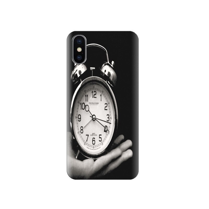 Husa silicon IPHONE X Black And White Clock