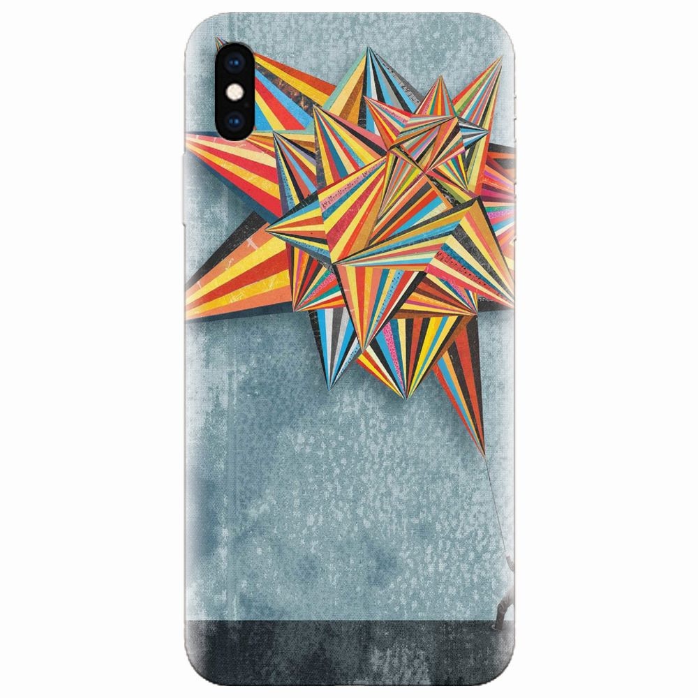 Husa silicon pentru Apple Iphone XS Max, Abstract Colorful Balloon Triangles