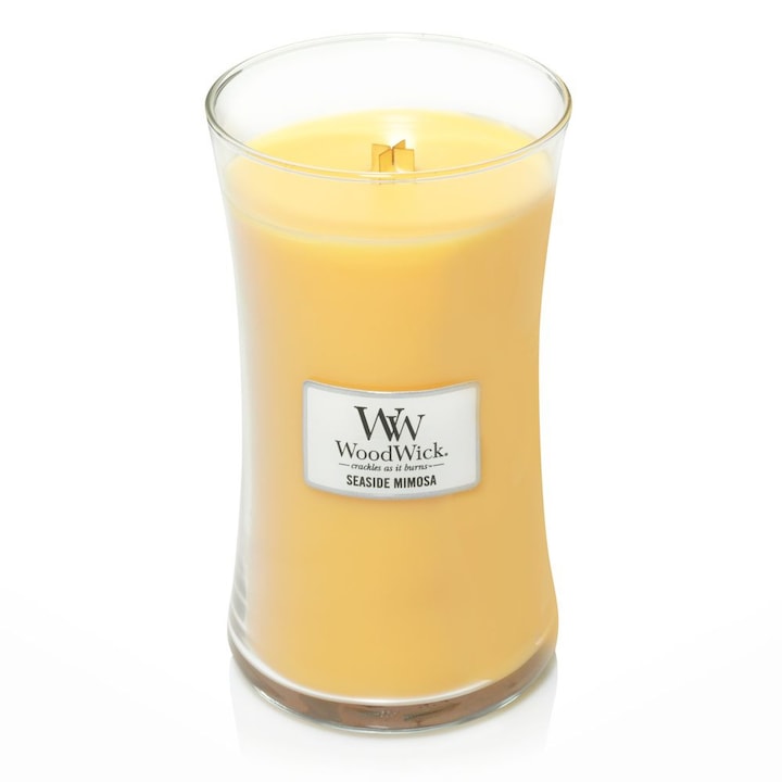 Ароматизирана свещ с голям буркан Seaside Mimosa, WoodWick®
