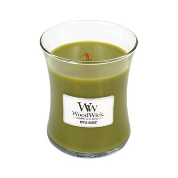 Lumanare Parfumata Borcan Mediu Apple Basket, WoodWick® Lumanare Parfumata Borcan Mediu Apple Basket, WoodWick®