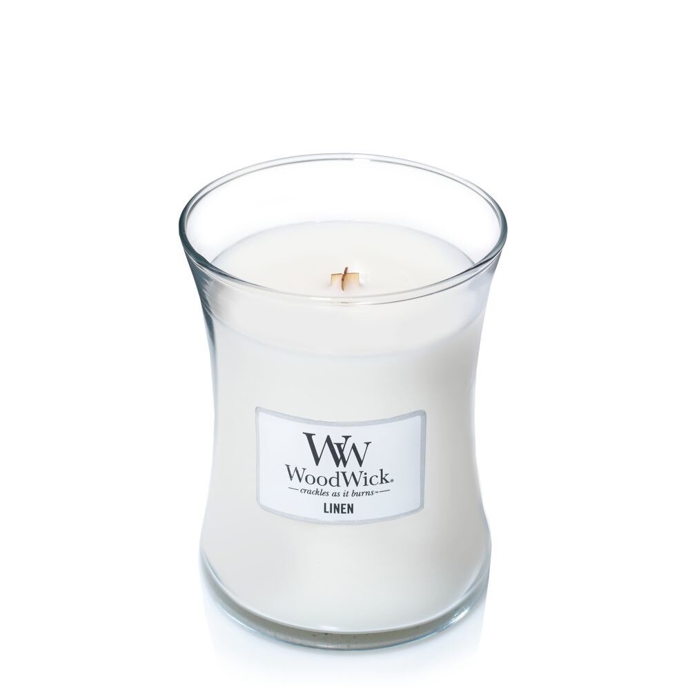 Lumanare Parfumata Borcan Mediu Linen, WoodWick®