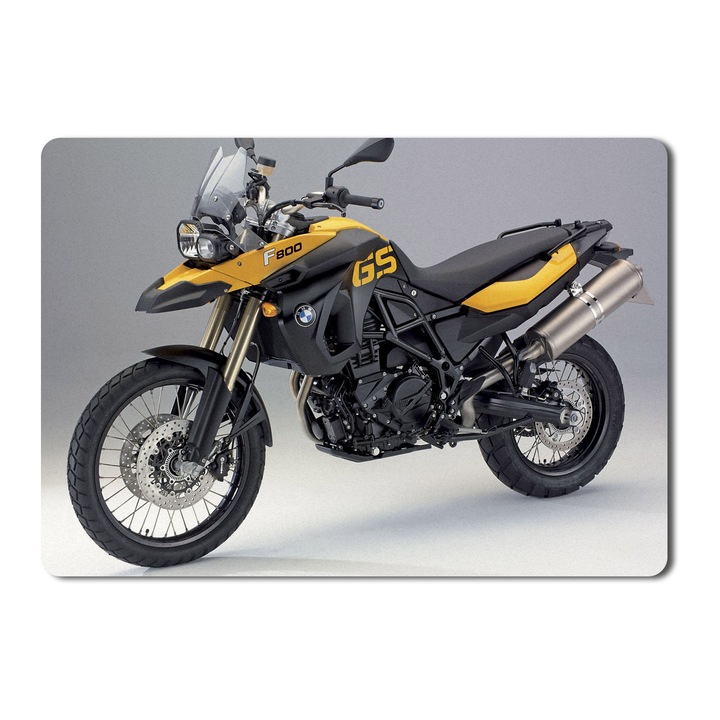 Mouse Pad Yellow Bmw F800Gs Front Side View - 21.5 X 27 X 0.3cm