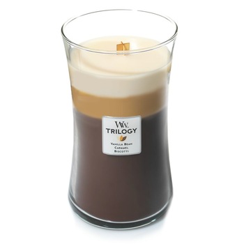 Lumanare Parfumata Borcan Mare Trilogy Café Sweets, WoodWick® Lumanare Parfumata Borcan Mare Trilogy Café Sweets, WoodWick®