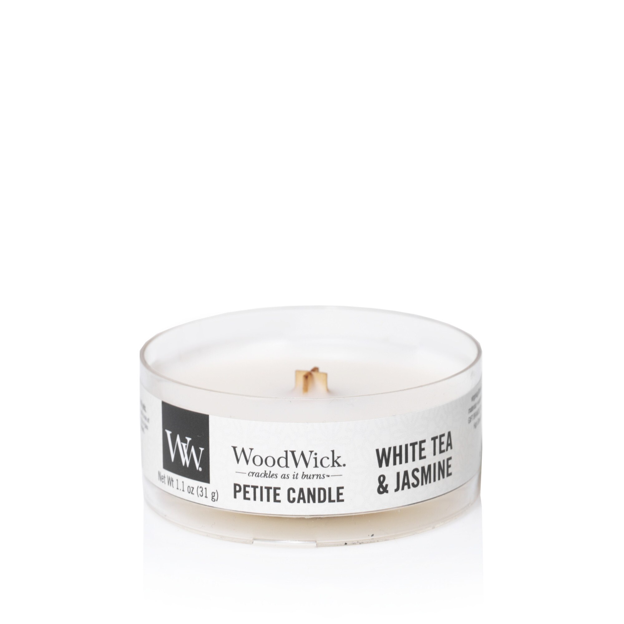 Lumanare Parfumata Petite White Tea & Jasmine, WoodWick®