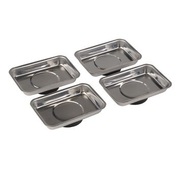 Set 4 tavi dublu magnetice pentru suruburi, Inox, 95 x 65mm, Silverline Set 4 tavi dublu magnetice pentru suruburi, Inox, 95 x 65mm, Silverline