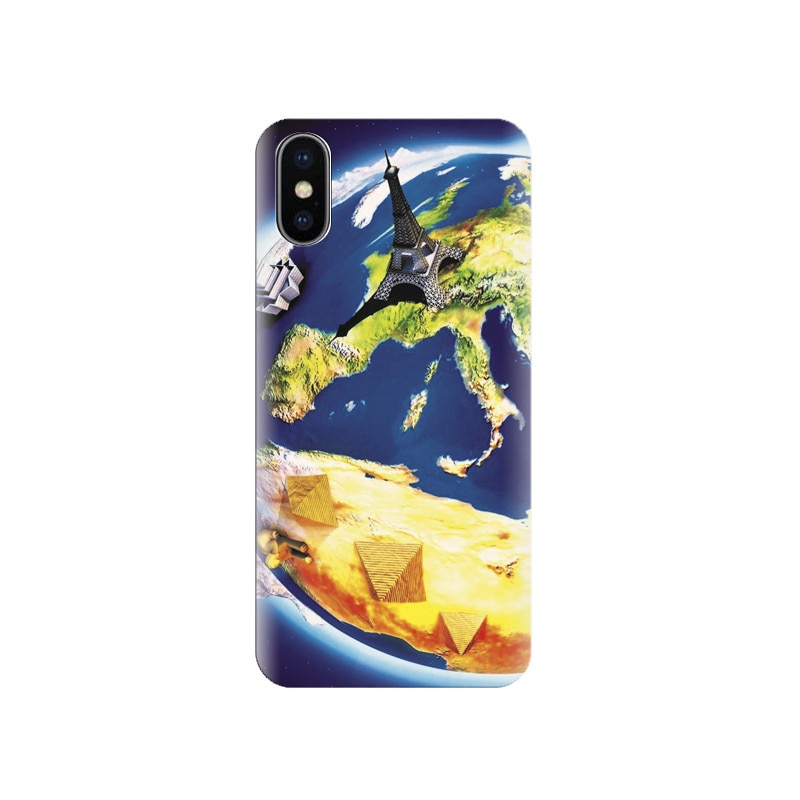 Husa silicon IPHONE X Travel Earth