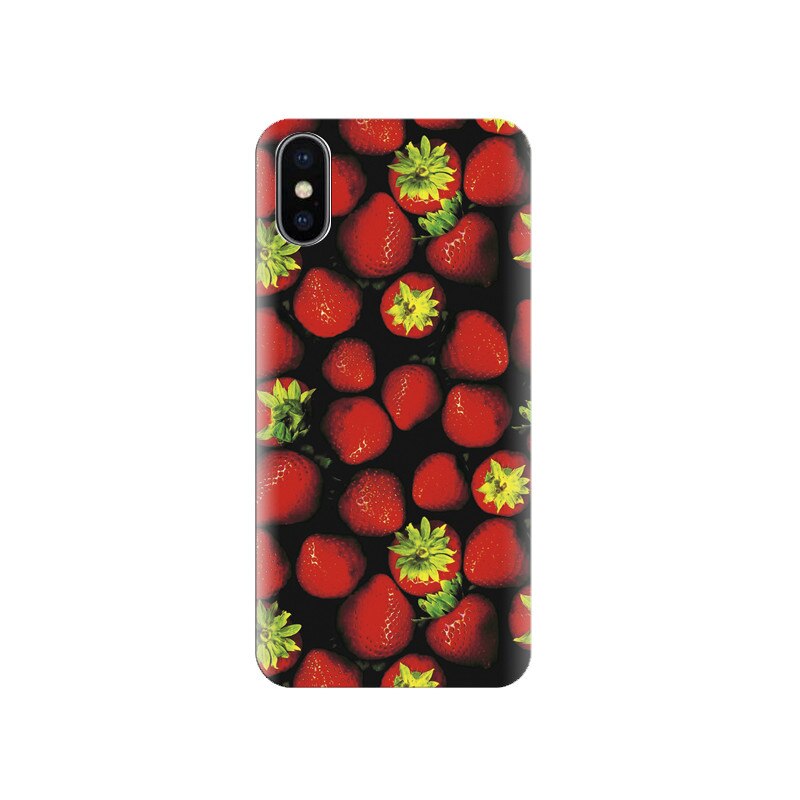 Husa silicon IPHONE X Sweet Strawberries High Resolution Background Pics