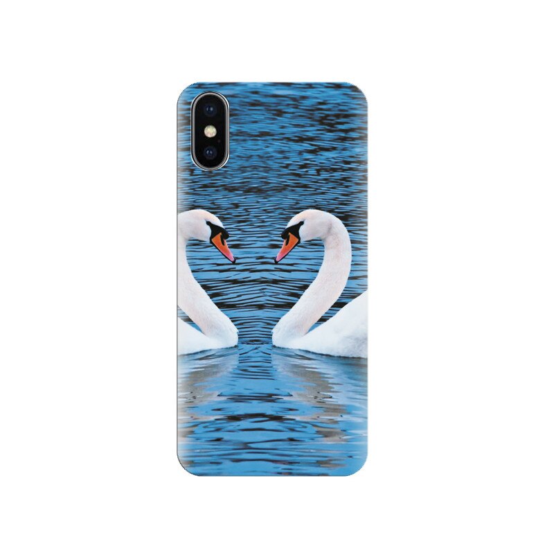 Husa silicon IPHONE X Two Very Beautiful Swan High Resolution Pics