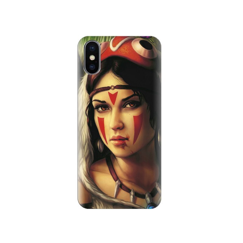 Husa silicon IPHONE X Tribal Girl Tattoo On Face Fantasy