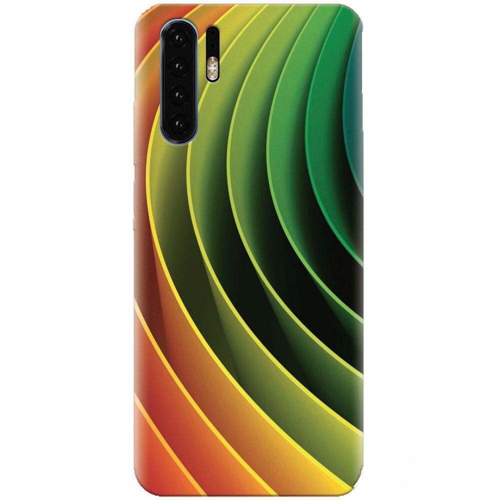 Husa silicon pentru Huawei P30, 3D Multicolor Abstract Lines