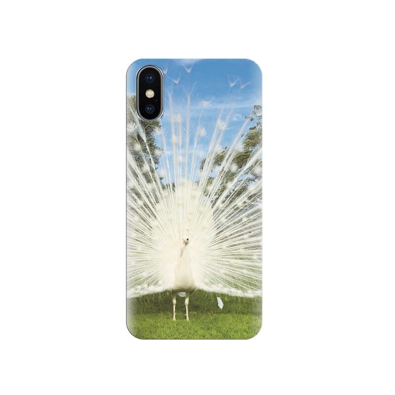 Husa silicon IPHONE X White Peacock