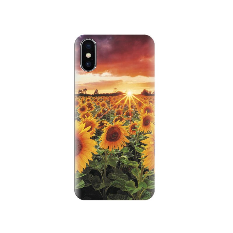 Husa silicon IPHONE X Yellow Sunflower Landscape Farm