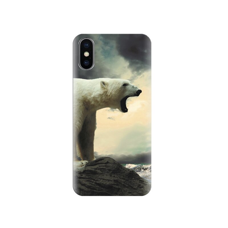 Husa silicon IPHONE X White Predator Bear