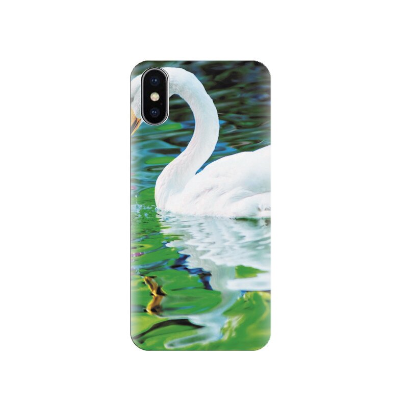Husa silicon IPHONE X White Swan High Quality Best Hd Photos